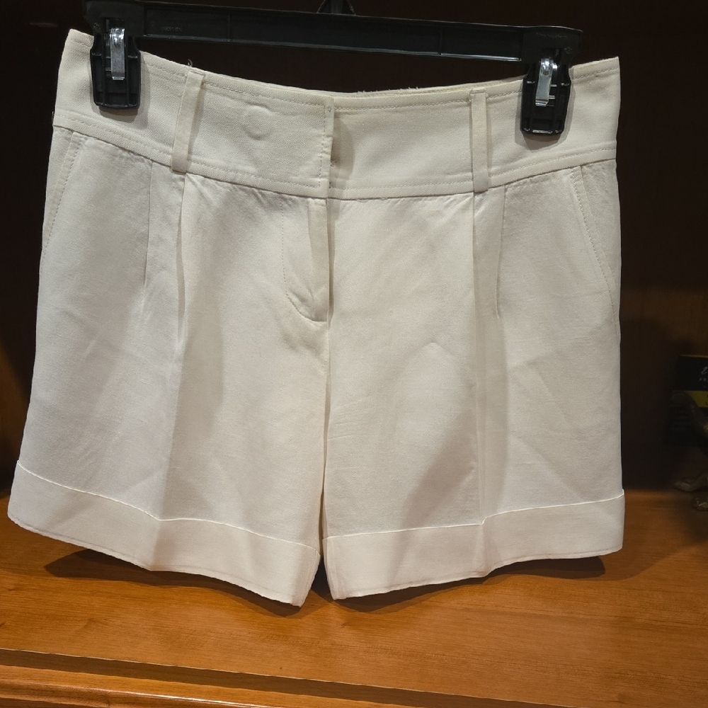 White House Black Market Cream Women's Shorts